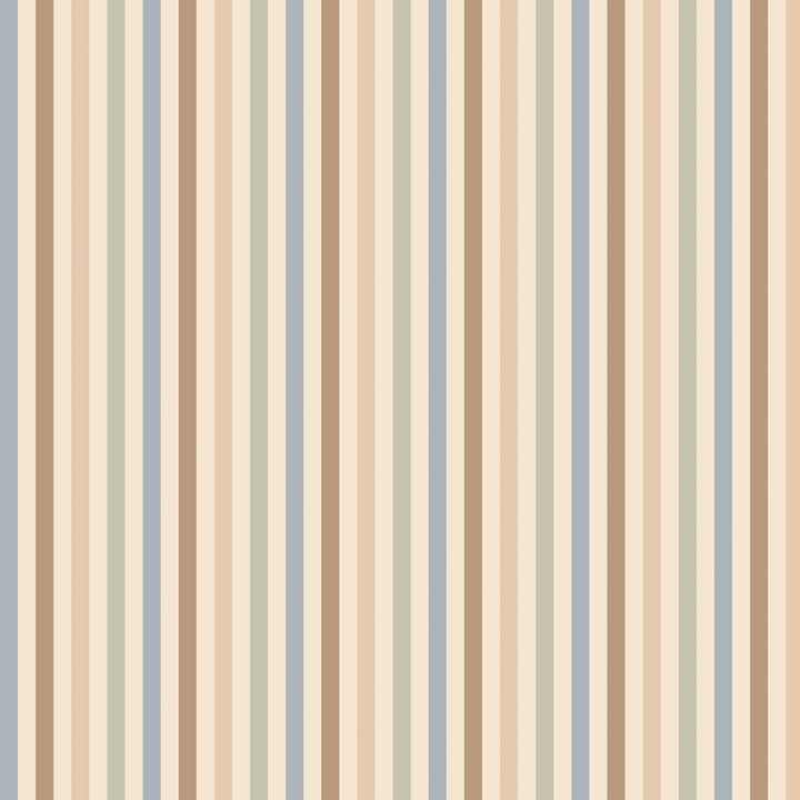 Pattern of vertical stripes in neutral colours on a beige background