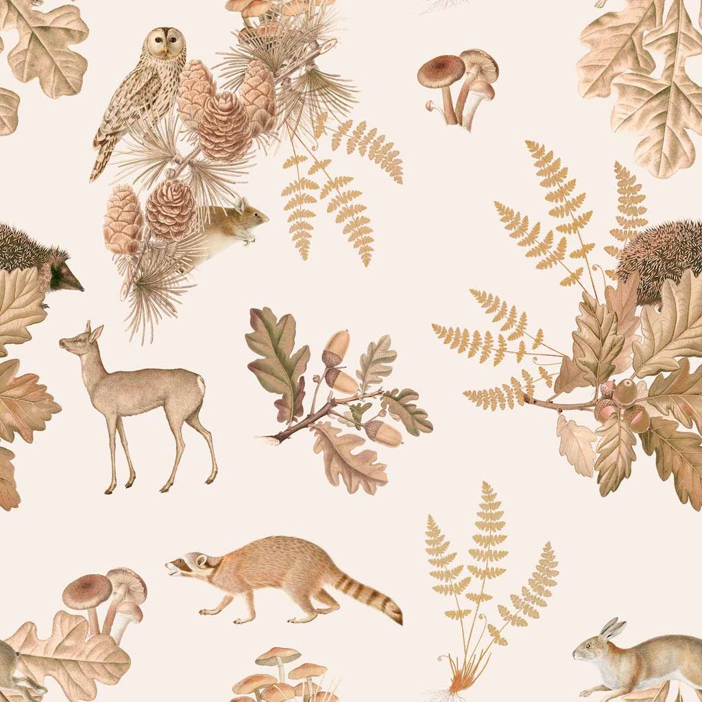 Dekornik Autumn Forest With Animals Wallpaper