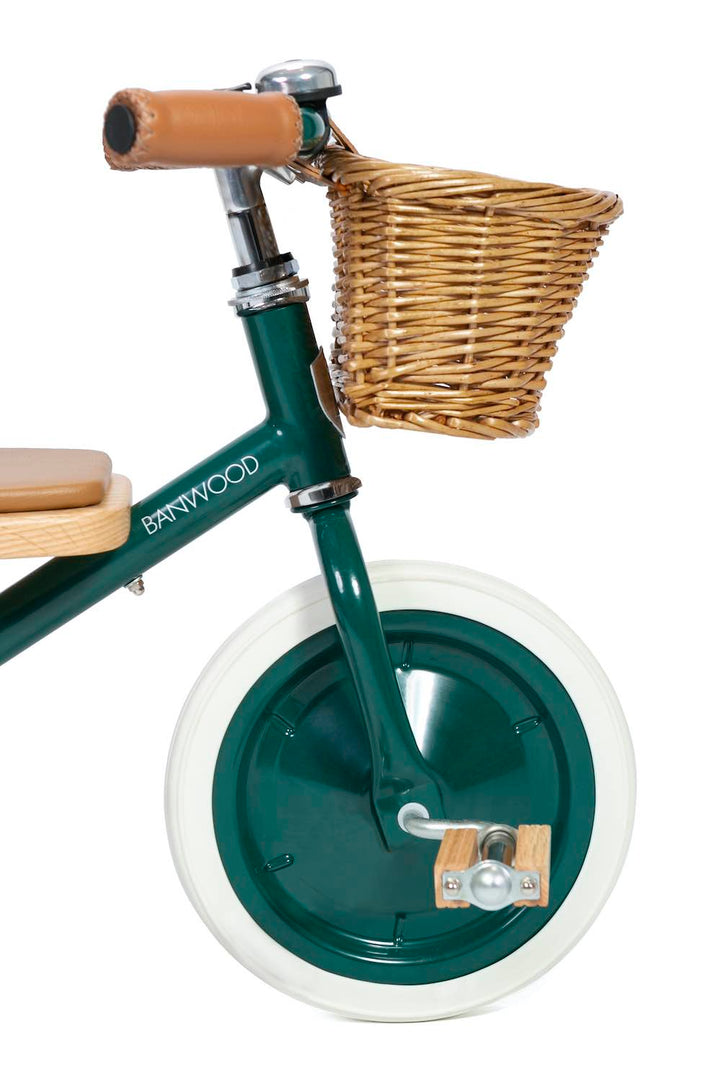Green Banwood Trike wicker basket