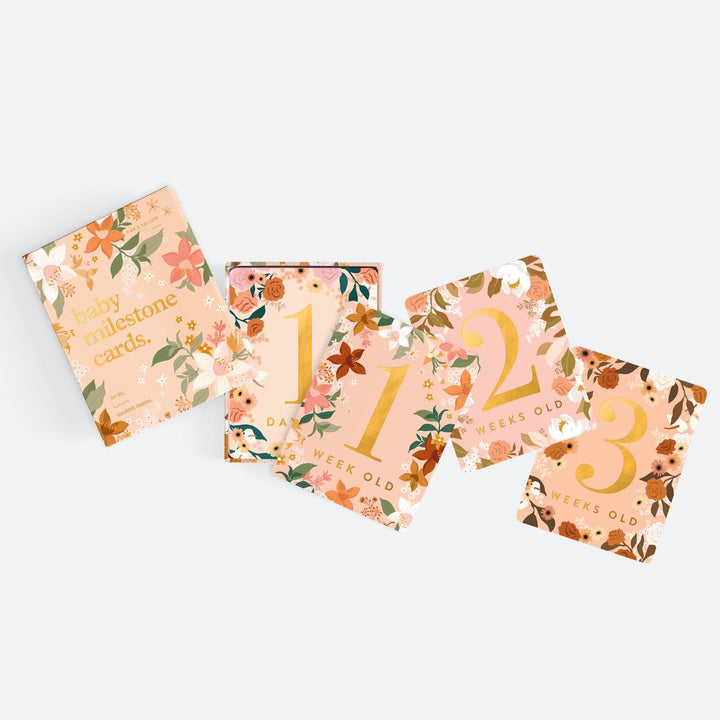 Fox & Fallow Floral Baby Milestone Cards