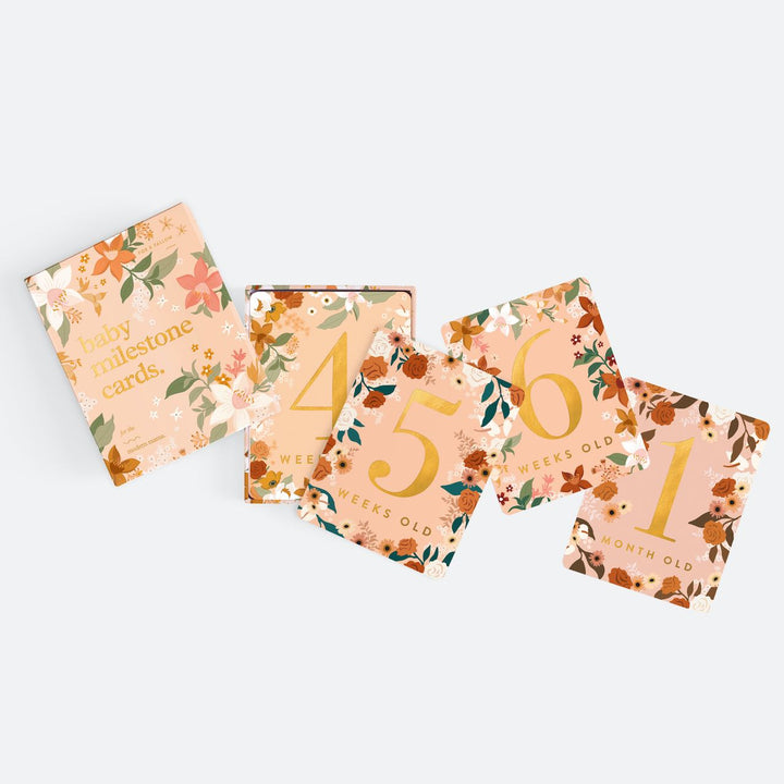 Fox & Fallow Floral Baby Milestone Cards