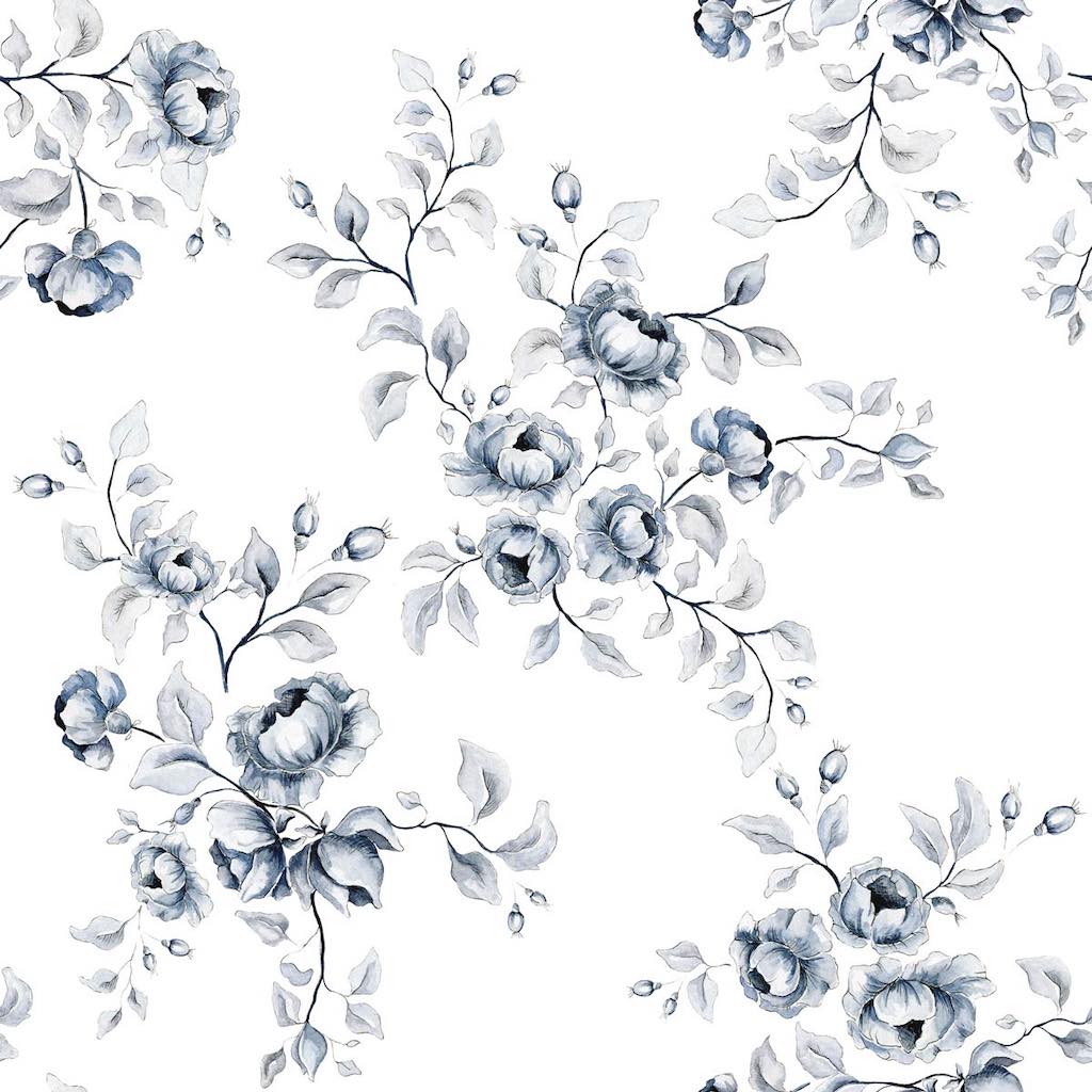 Dekornik Blue Roses Wallpaper