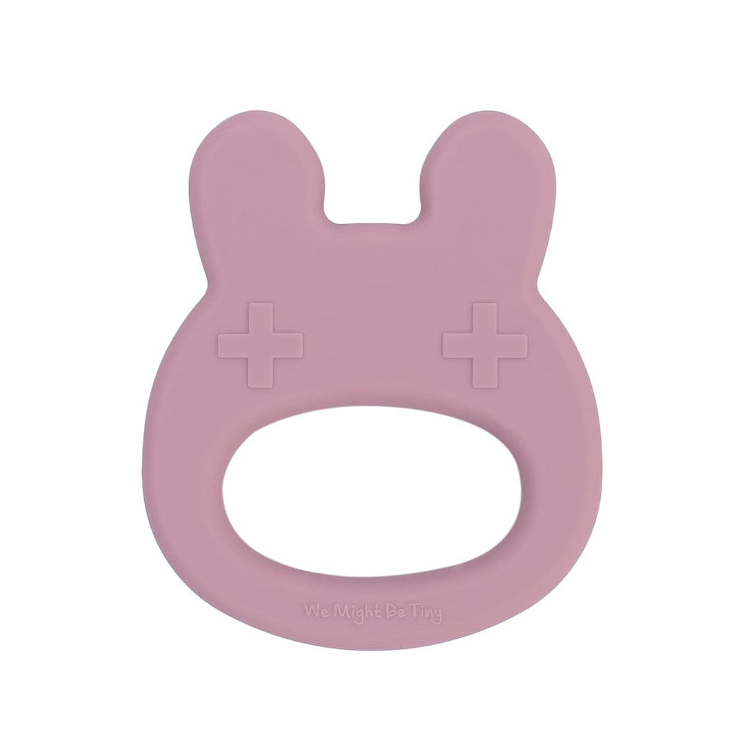 We Might Be Tiny Dusty Rose Silicone Bunny Teething Toy