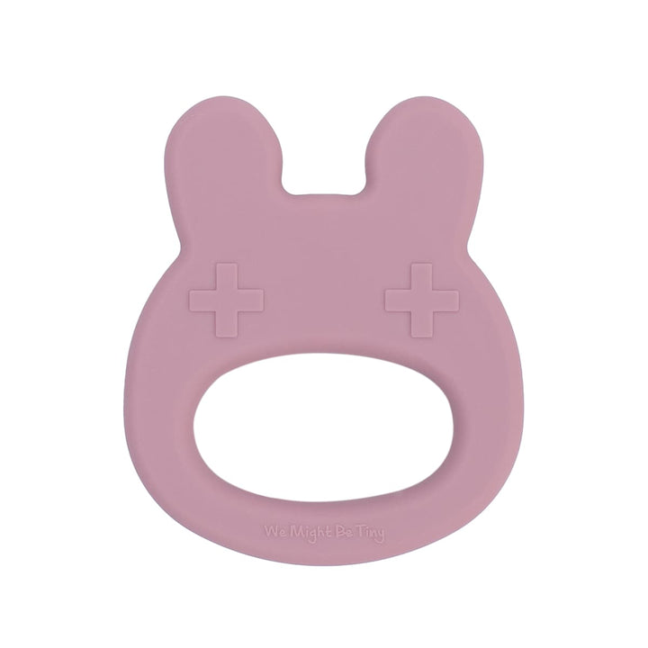 We Might Be Tiny Dusty Rose Silicone Bunny Teething Toy