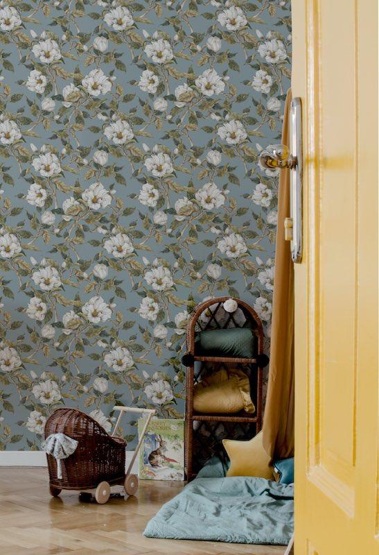 Dekornik Magnolias Wallpaper - Blue