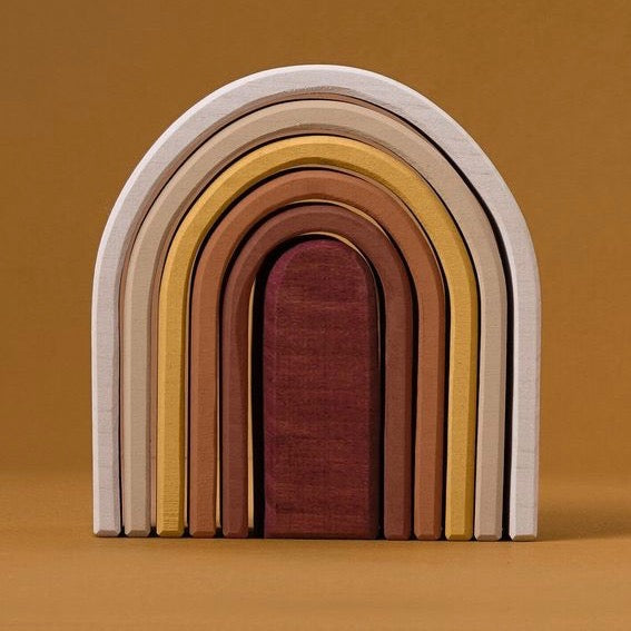 Raduga Grëz Wooden Oval Rainbow Stacker