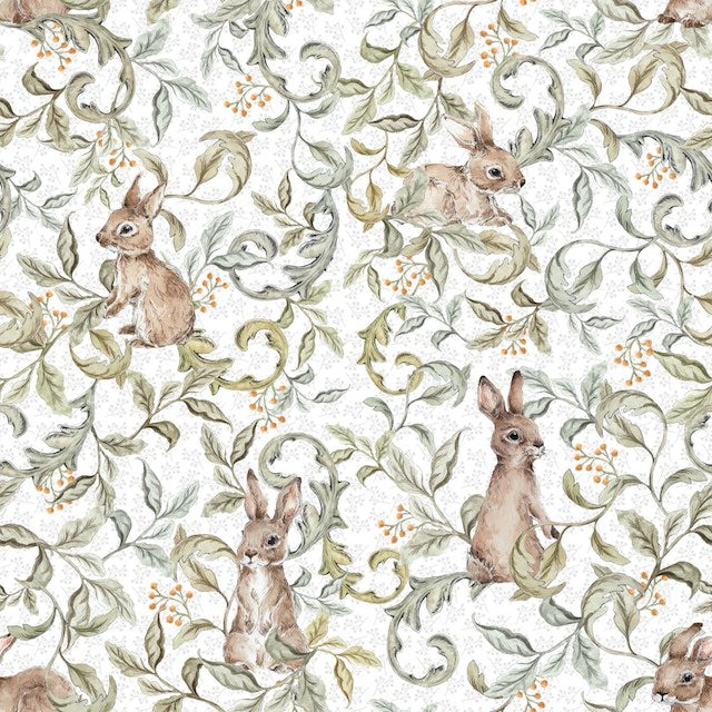 Dekornik Rabbits Grove Light Wallpaper