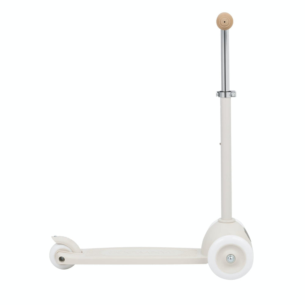 White children's scooter on a white background