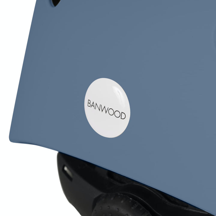 Deep Sea colour helmet with a white 'Banwood' logo on a white background