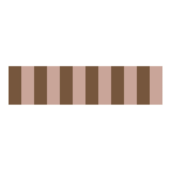 Brown and pink horizontal stripes on a white background