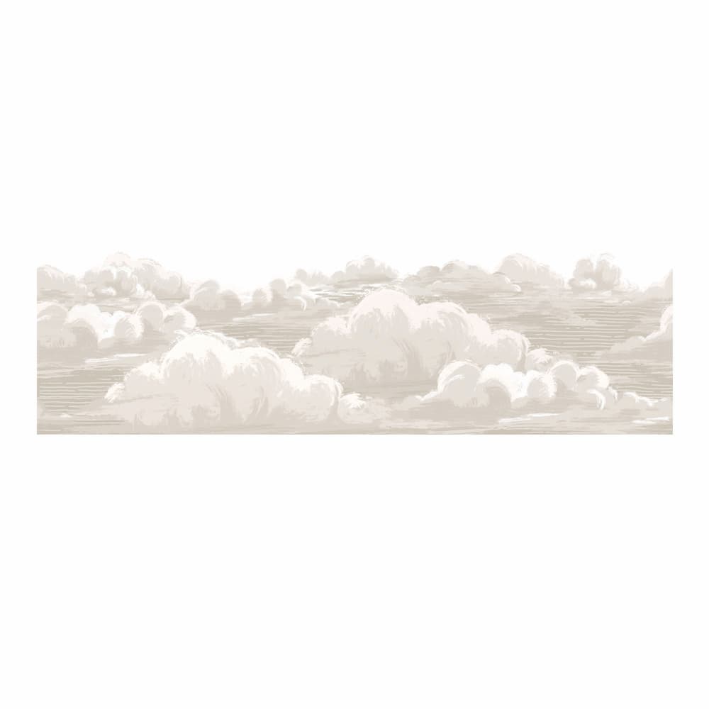 A wallpaper border with soft beige clouds 