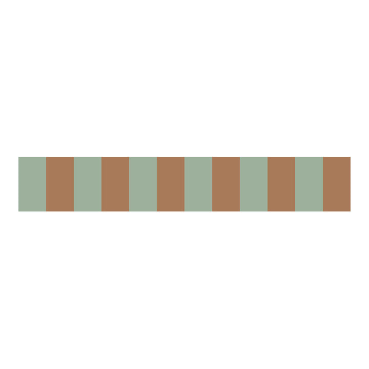 Alternating brown and green stripes on a white background