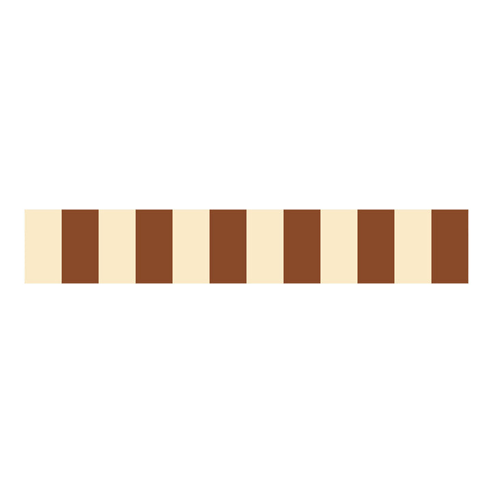 brown and beige horizontal stripes on a white background