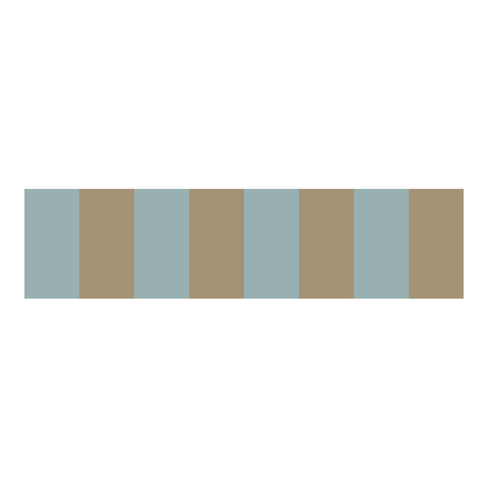 Color swatch with alternating blue and brown stripes on a white background