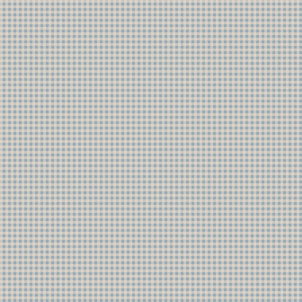 Wallpaper design with checkered blue and cream design