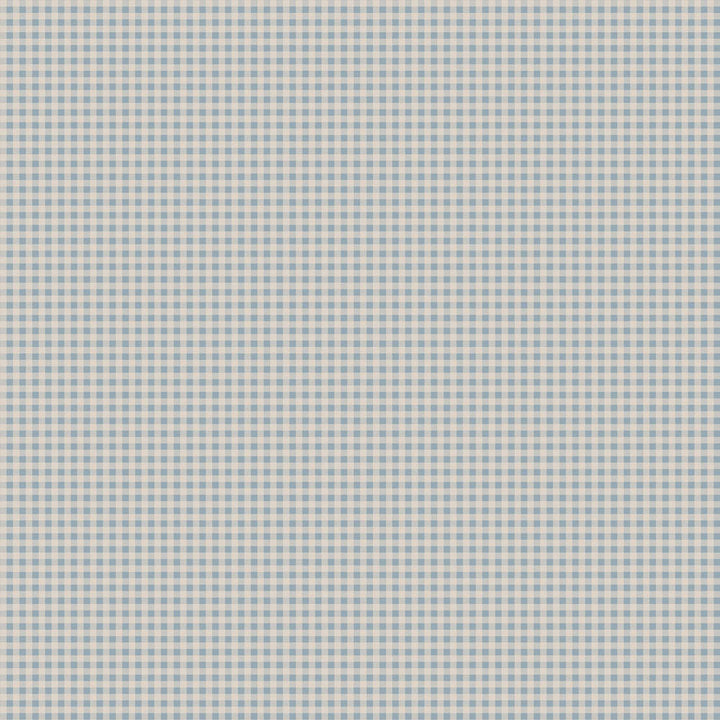 Wallpaper design with checkered blue and cream design