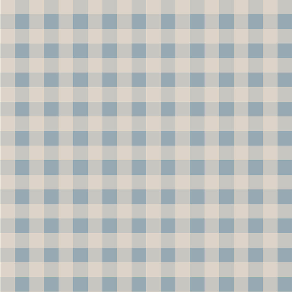 Checkered pattern with blue and cream squares
