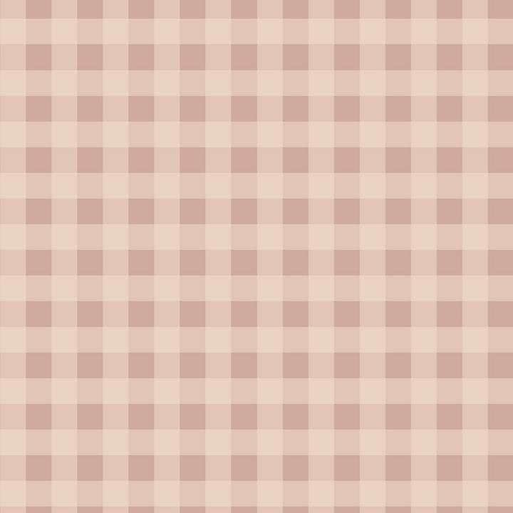 Checkered wallpaper pattern with alternating cream and pink squares