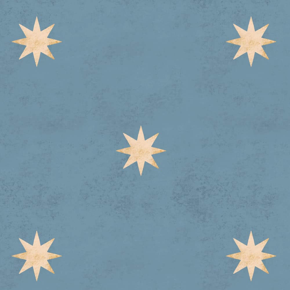 gold stars on a blue background