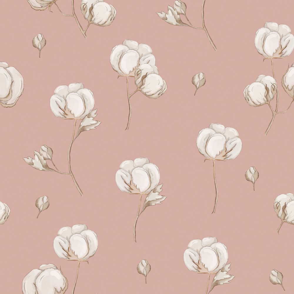 Dekornik Cotton Pink Fields Wallpaper