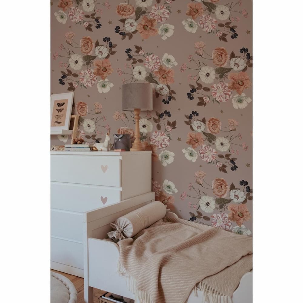 Dekornik Dreamy Night Garden Wallpaper in bedroom