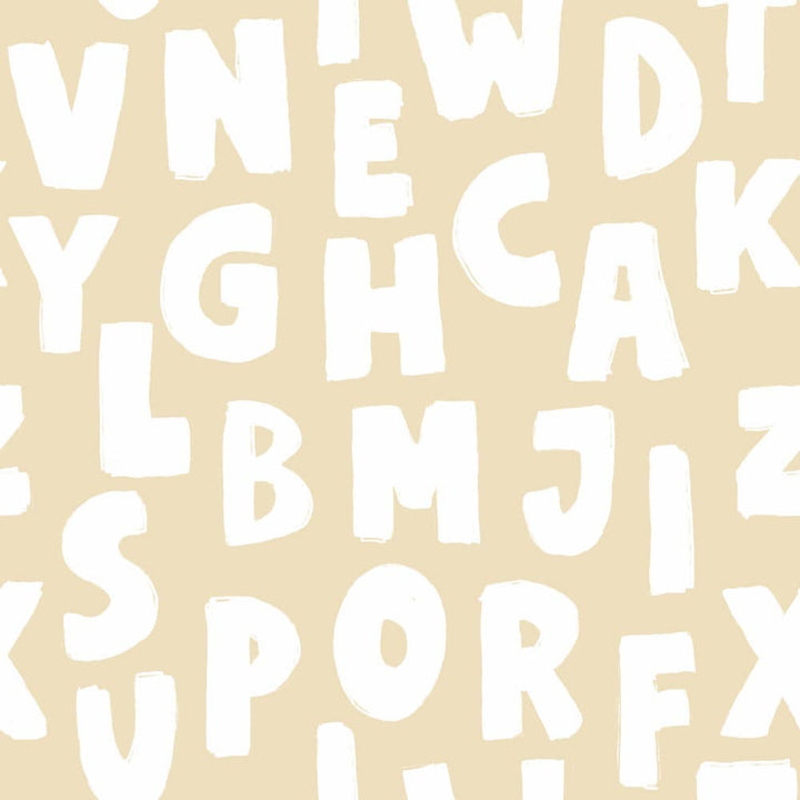 Dekornik Letters Beige Wallpaper