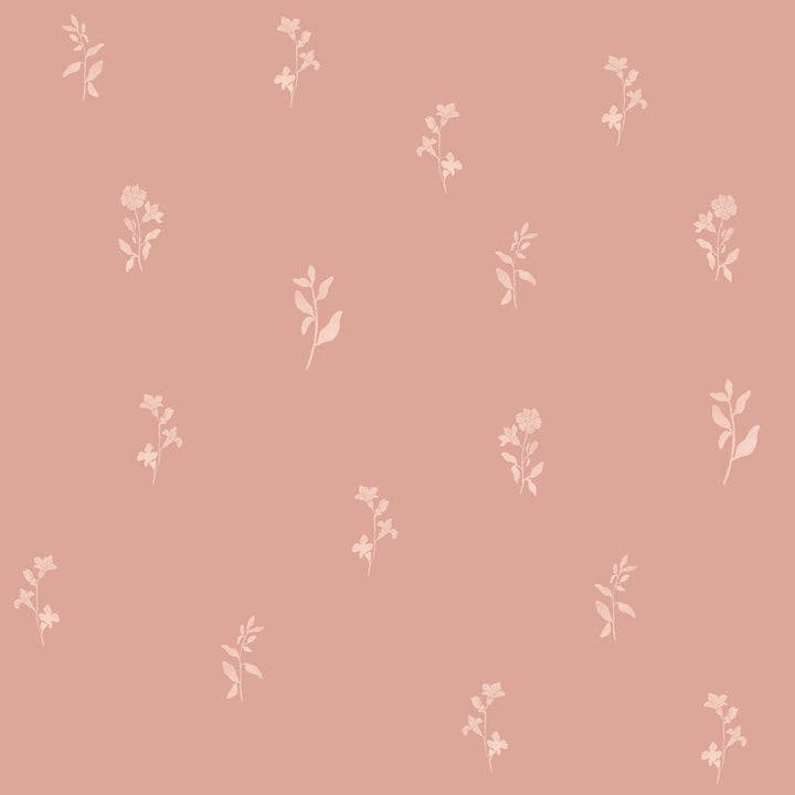 Small floral patterns on a pink background