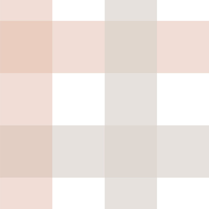 Provence check pattern of pink and beige horizontal stripes on white background