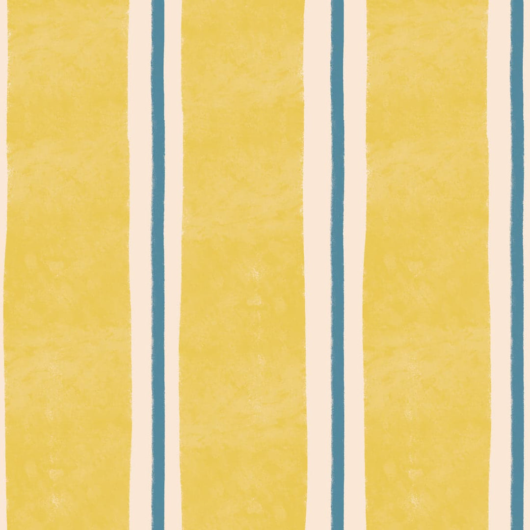 Striped pattern with vertical yellow, blue, and white stripes on a textured background