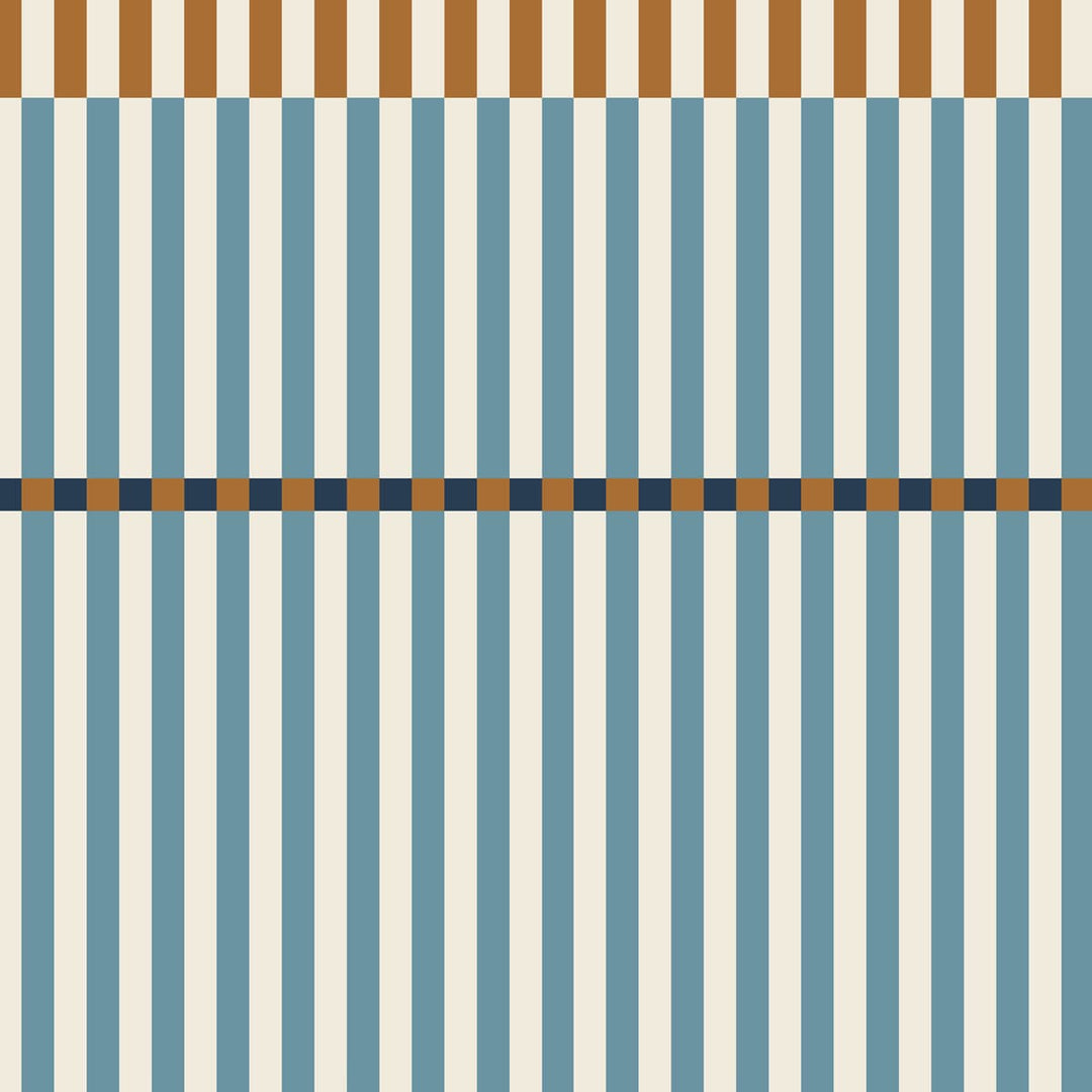Pattern of blue and brown vertical stripes on a white background