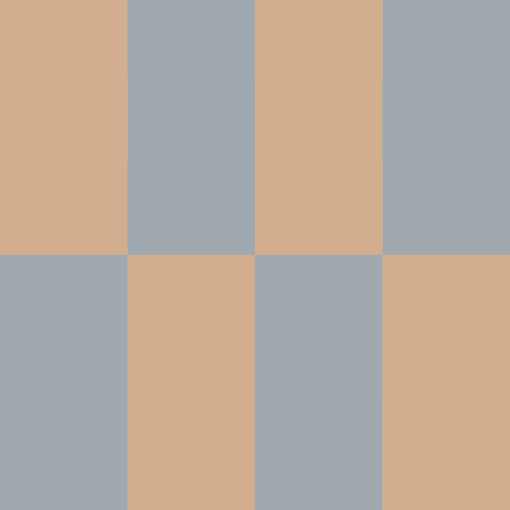 Wallpaper pattern of alternating blue and cappuccino stripes