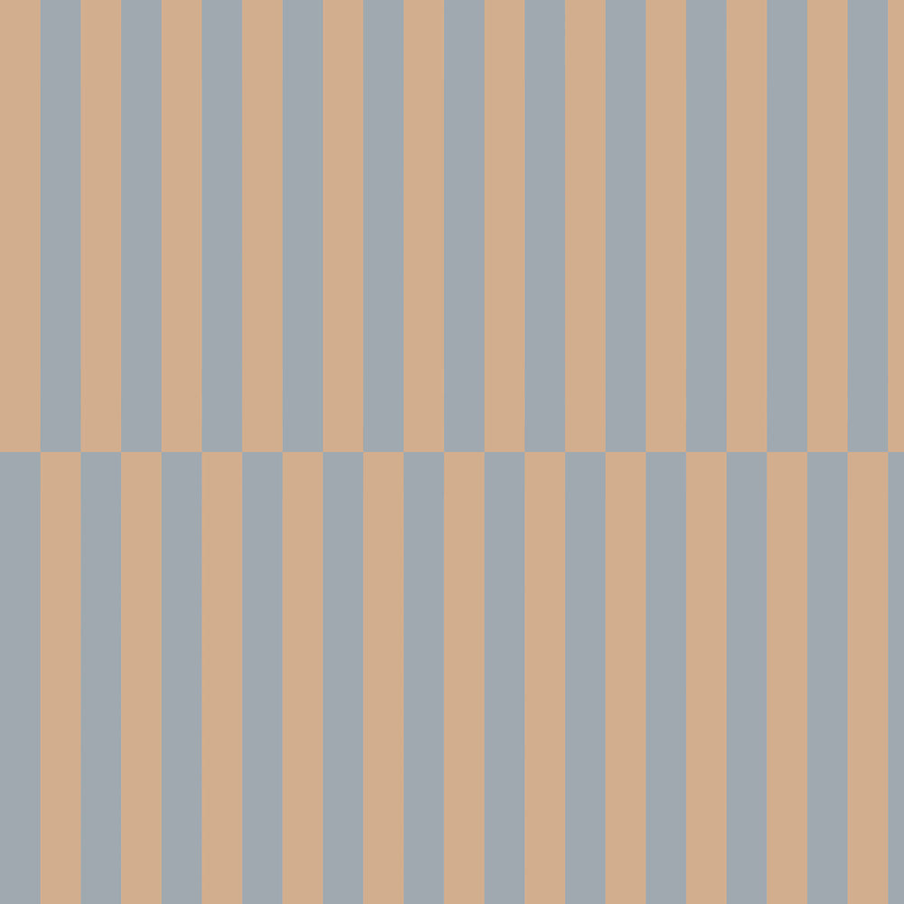 Pattern of alternating cappuccino and blue vertical stripes