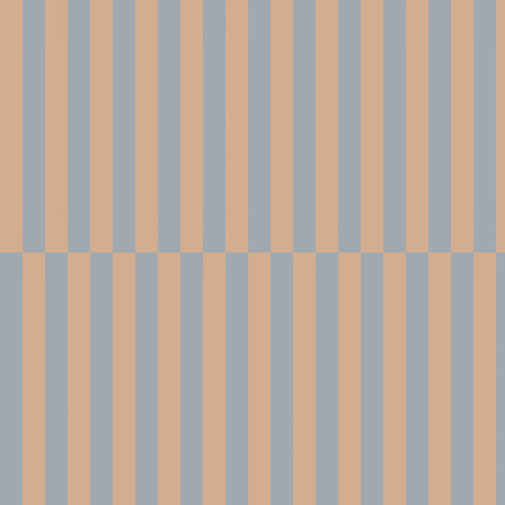 Pattern of alternating cappuccino and blue vertical stripes