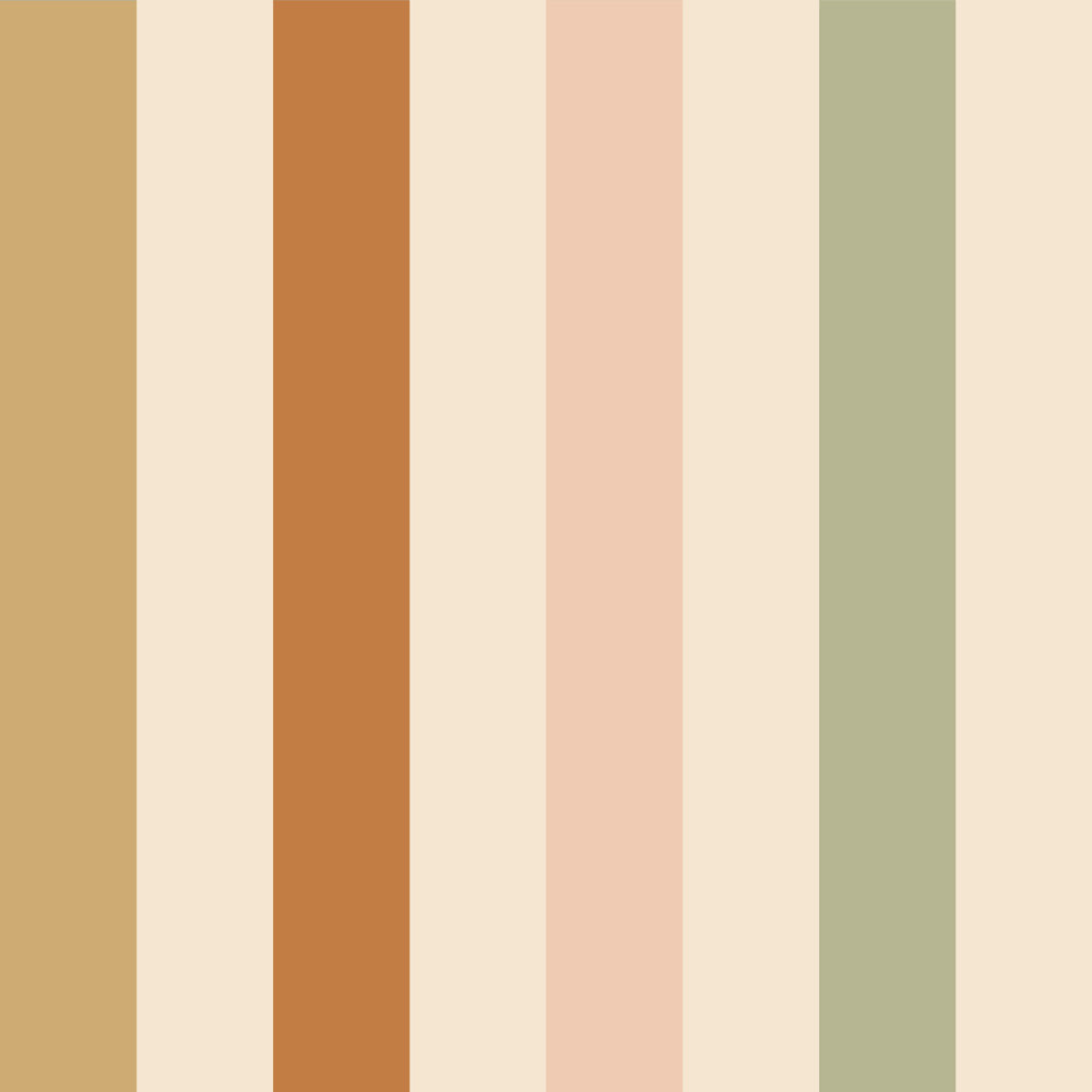 Wallpaper with vertical stripes in natural tones.
