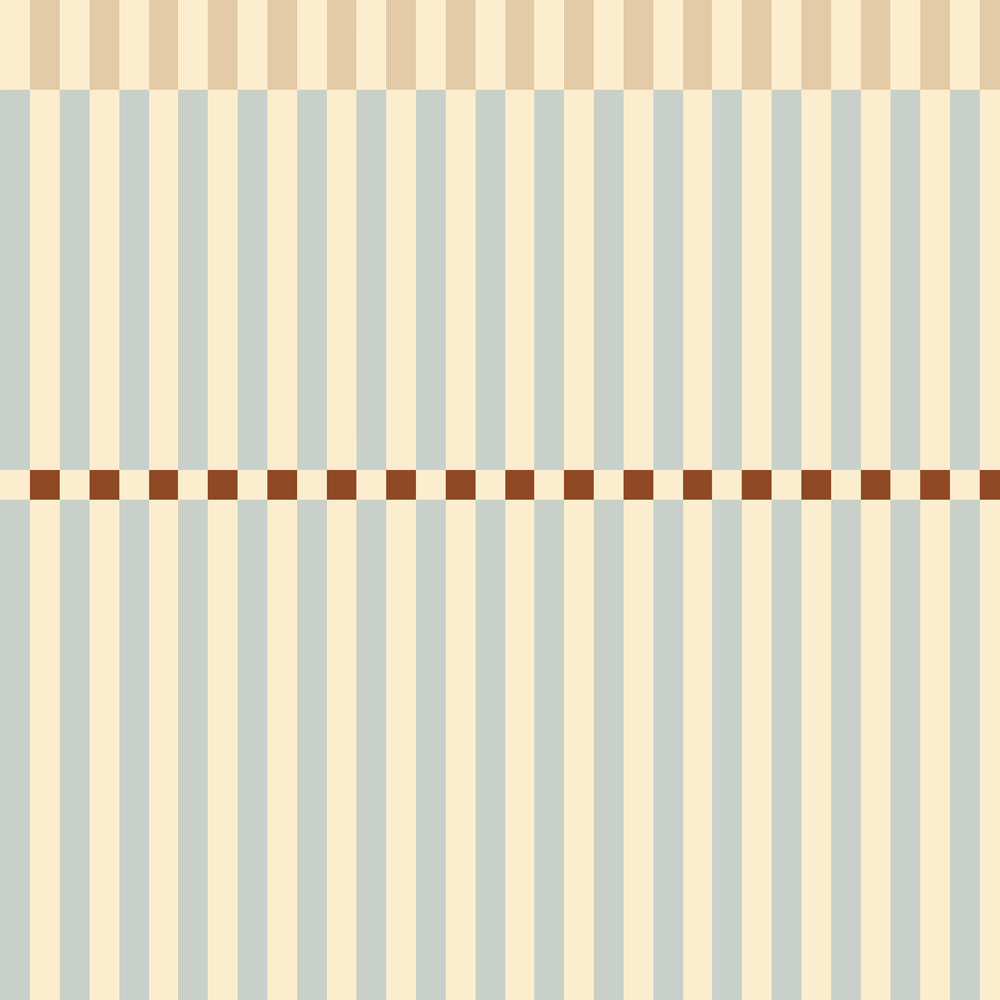 Pattern of vertical stripes in beige and  blue, on a warm tone background