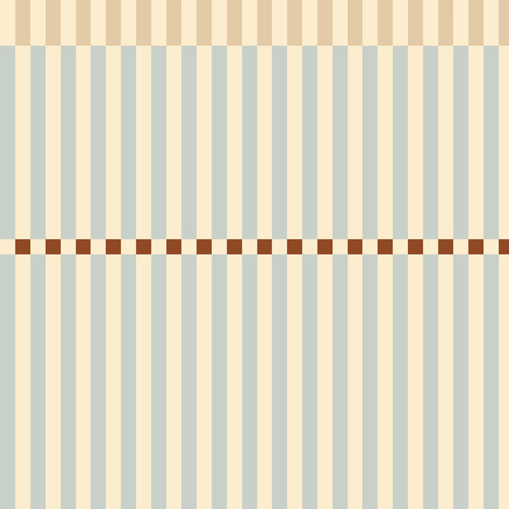 Pattern of vertical stripes in beige and  blue, on a warm tone background