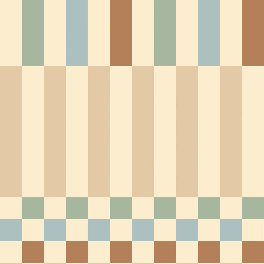 Wallpaper design with stripes and checks