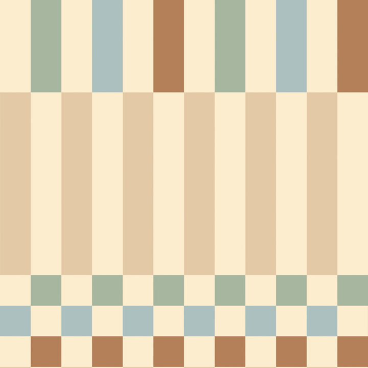 Wallpaper design with stripes and checks