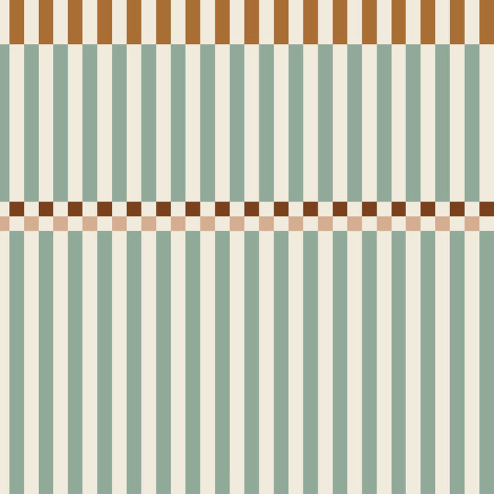 Pattern with alternating brown, green, and beige stripes