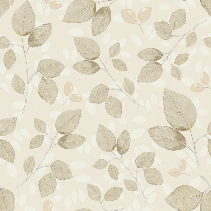 Pattern of leaves on a beige background
