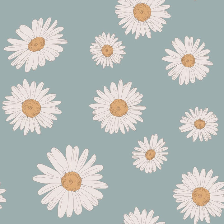 Dekornik Tuscan Daisies Blue Wallpaper