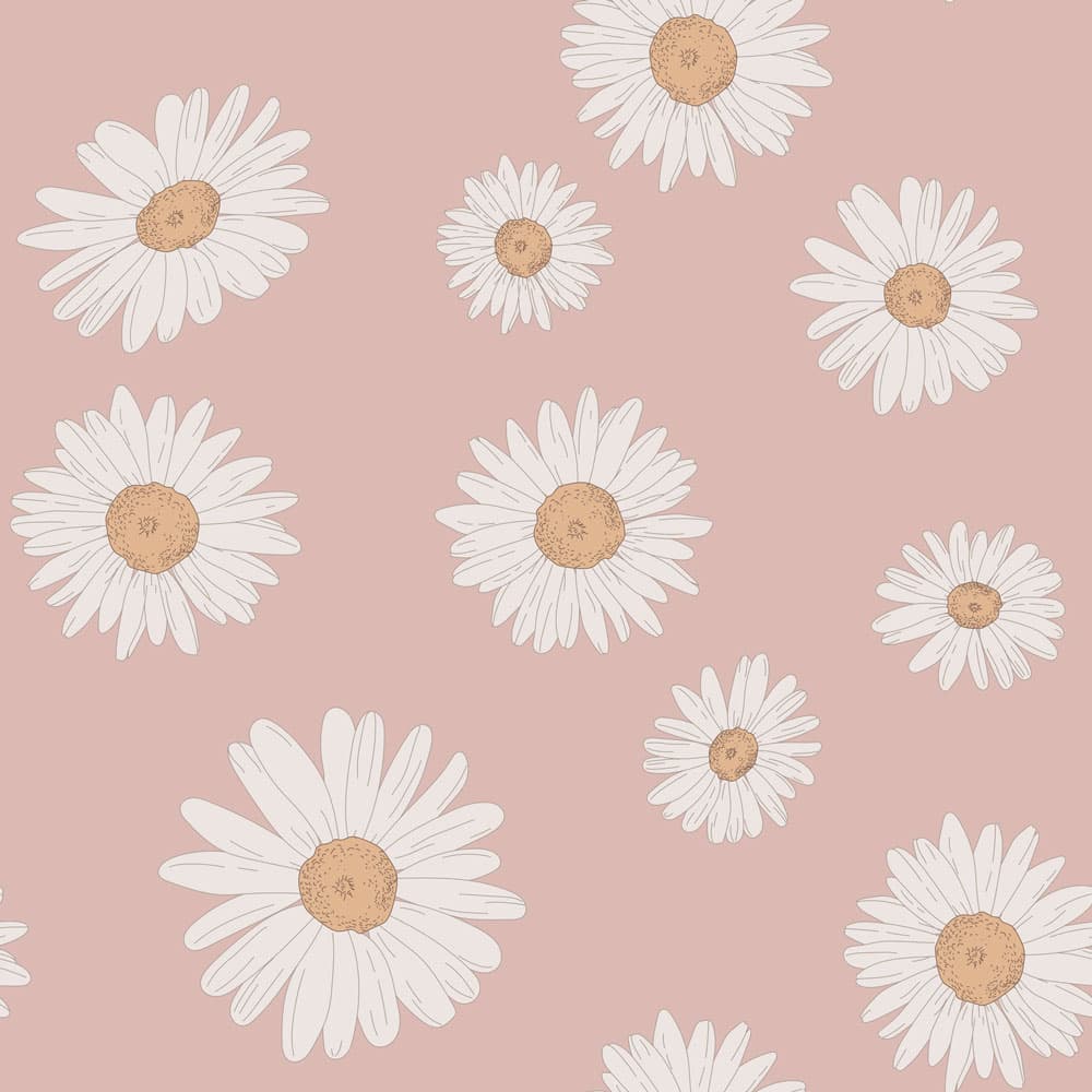 Dekornik Tuscan Daisies Pink Wallpaper