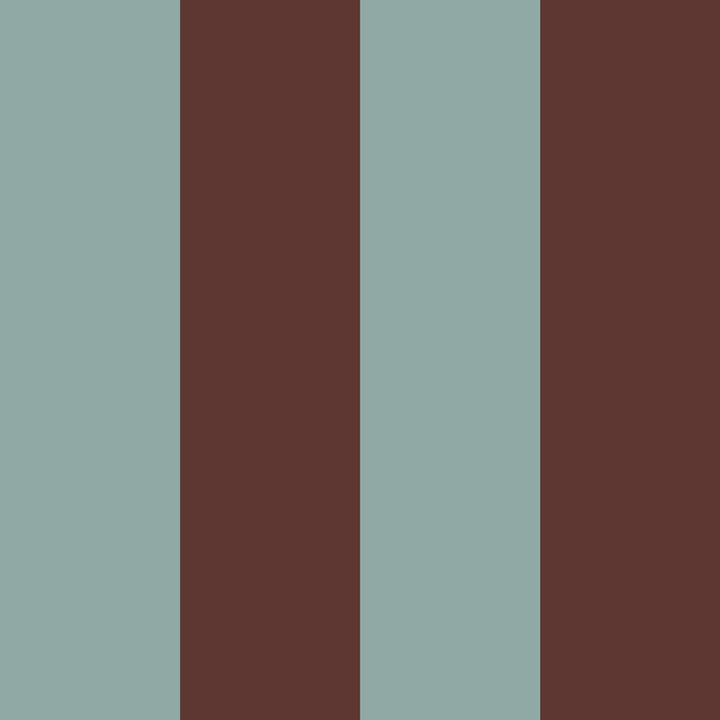 Wide vertical stripes in brown and mint colours 