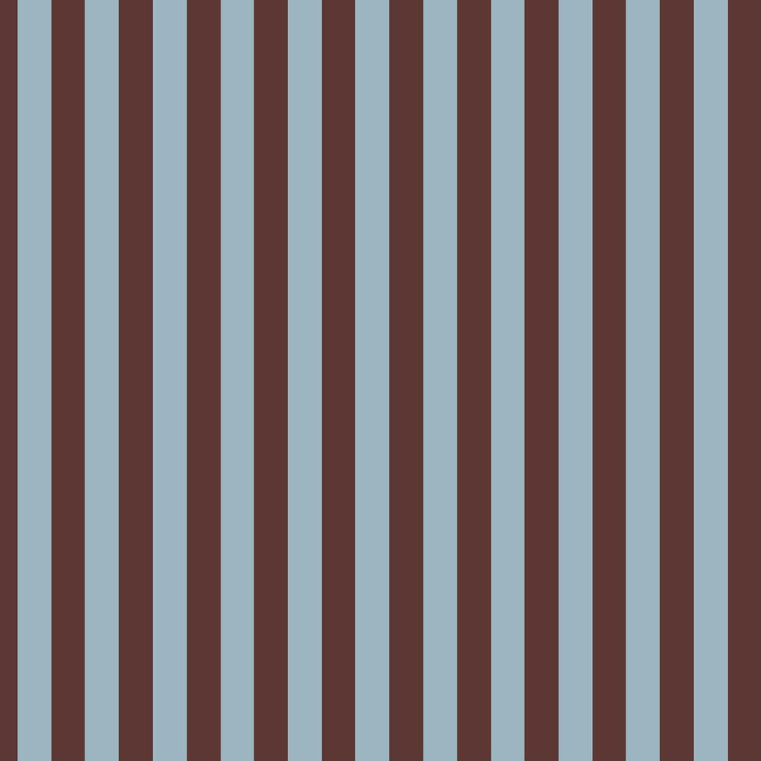 Pattern of vertical brown and blue stripes on a striped background