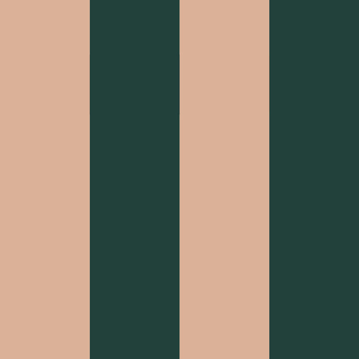 Wide vertical Stripes in Royal Green & Pink Wallpaper