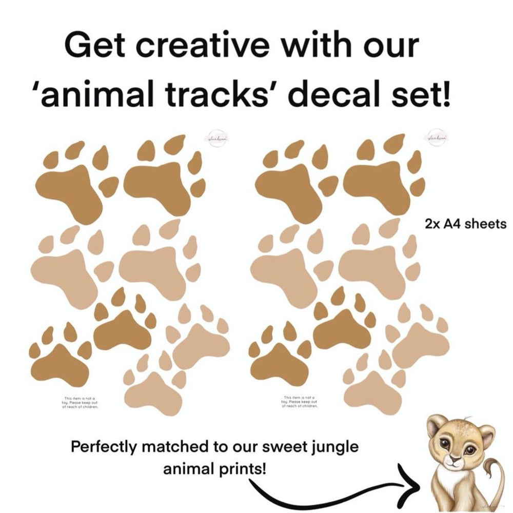 Isla Dream Prints Animal Tracks Fabric Wall Decals