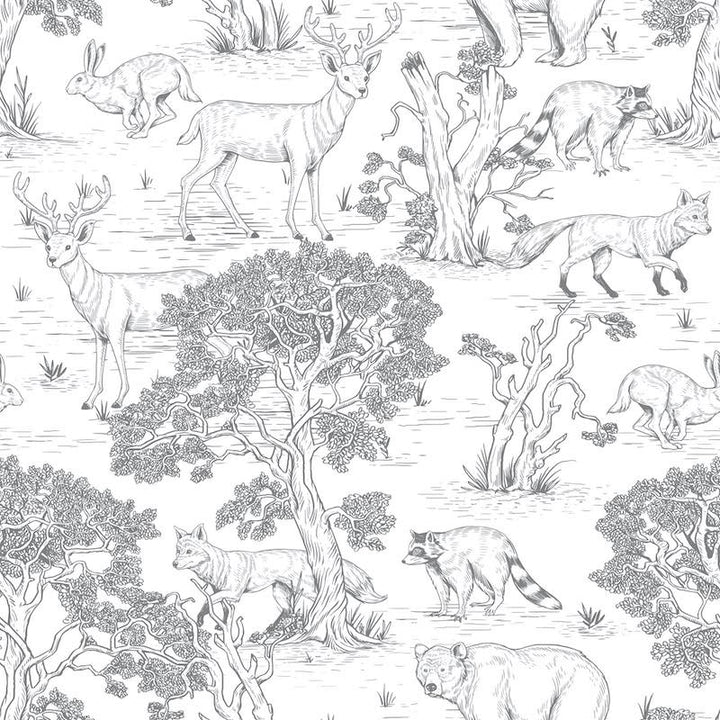 Dekornik Animals Wallpaper sample with White background