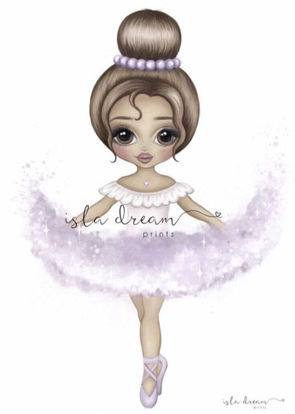 Isla Dream Prints Ariana The Ballerina Print in Lilac