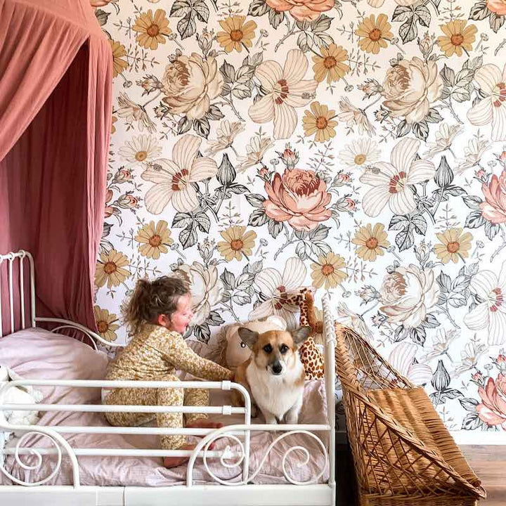 Dekornik Australian Summer Wallpaper on girls bedroom wall