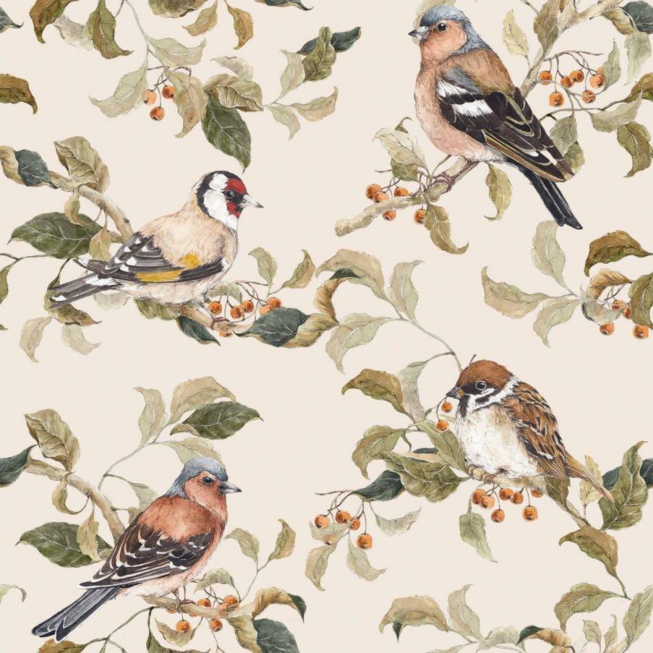 Dekornik Birds Autumn Wallpaper